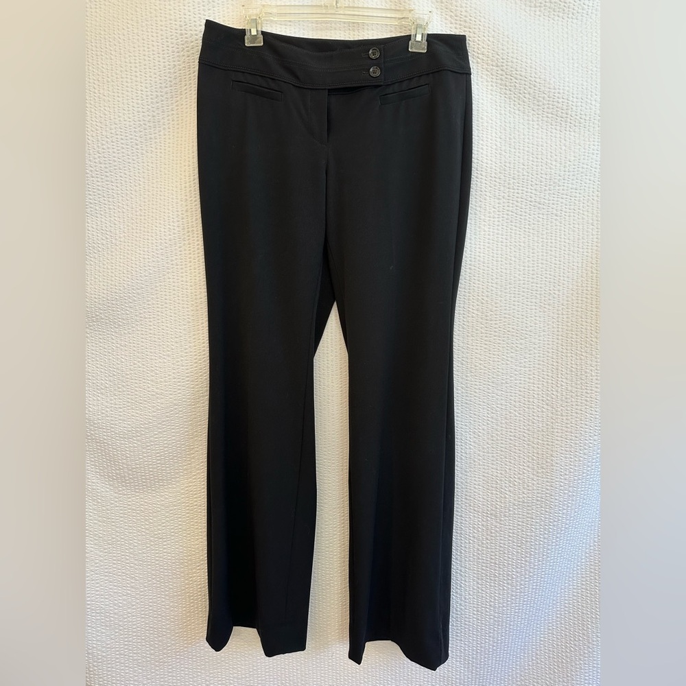 WHITE HOUSE BLACK MARKET Legacy Black Bootcut Trouser Pants Size 10 Stretch Work